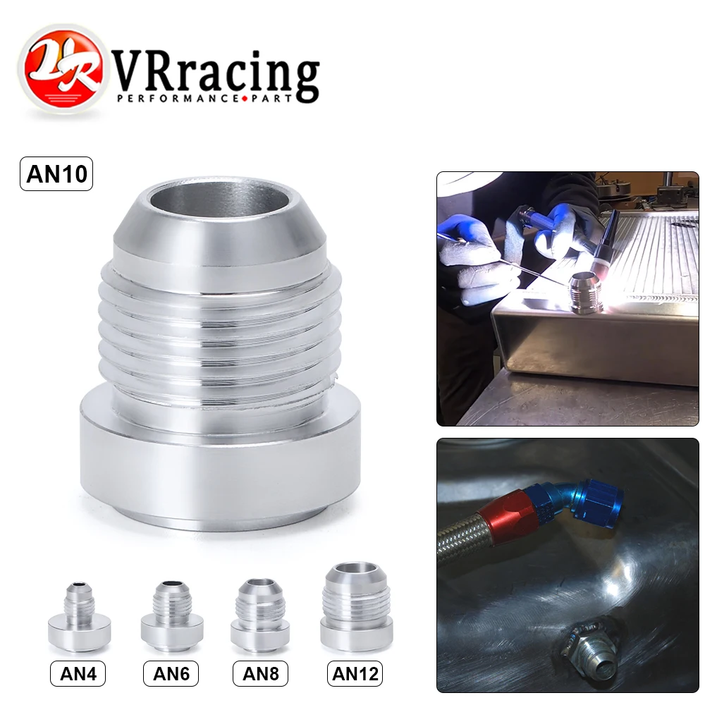 Adaptador AN aluminio soldadura recto para manguera de aceite