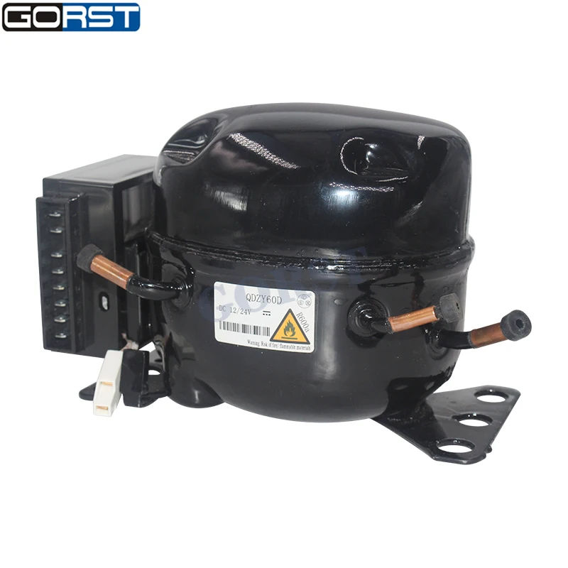 QDZY60D Compresor DC 12V/24V para frigorifico automotriz R600A - imagen 3