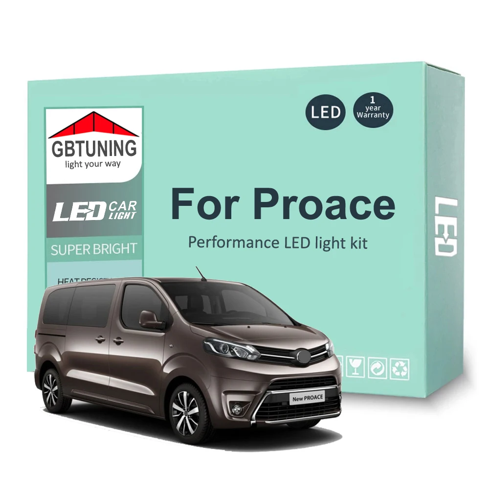 Kit bombillas LED Canbus sin error – Toyota Proace techo de lectura