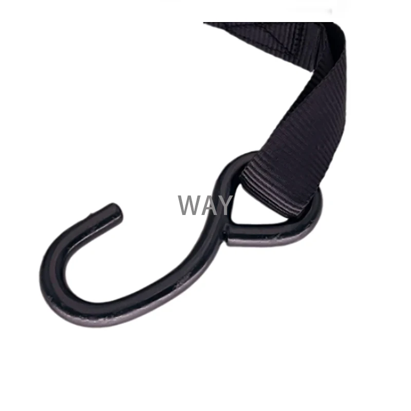 1 unidad CVP 1 "2m 800kg correa de amarre de remolque negra hebilla de trinquete gancho en S piezas de RV accesorios de Camper componentes de caravana - imagen 5