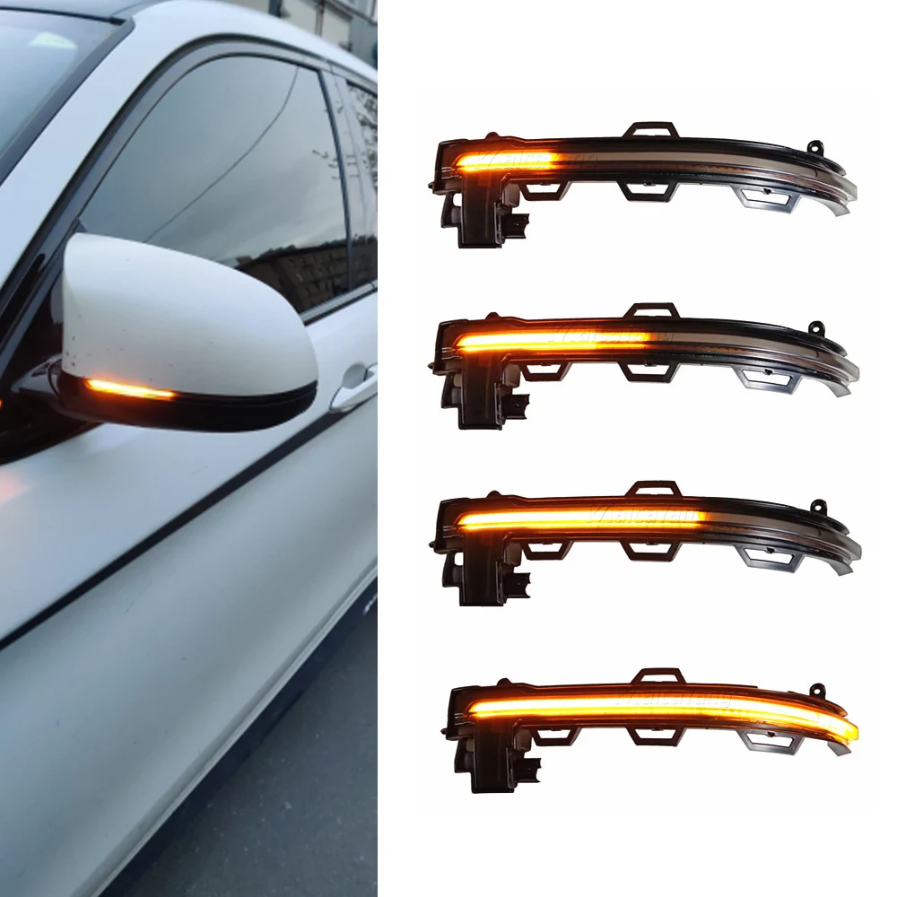 Repetidor LED dinámico de lente semiesfumada para espejo BMW