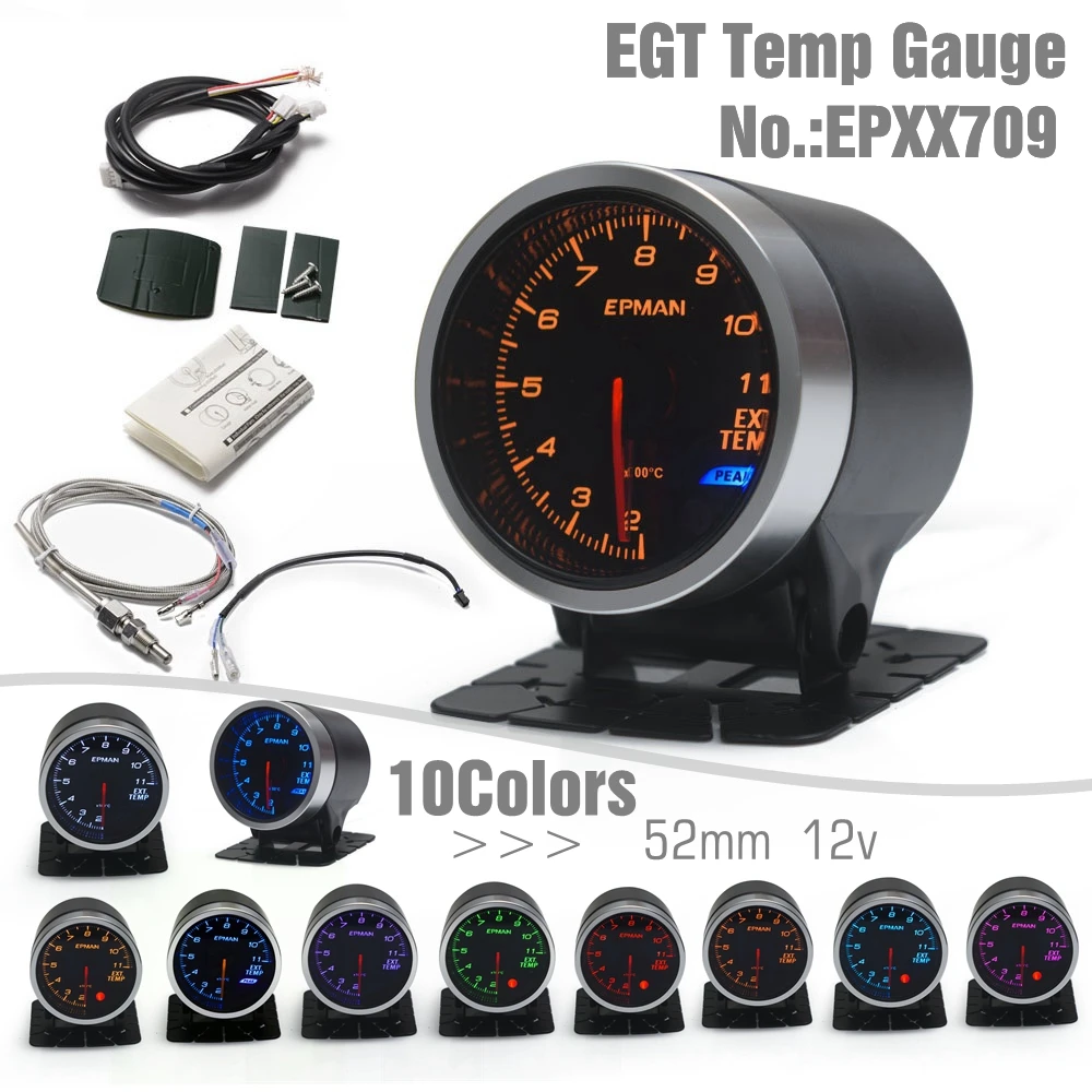 EPMAN Tacómetro universal para coche de carreras, medidor 52 mm - imagen 4
