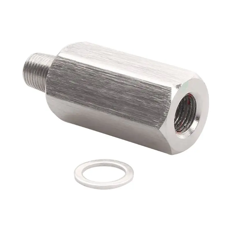 Adaptador T sensor presión aceite 1/8 NPT hembra acero inoxidable - imagen 3