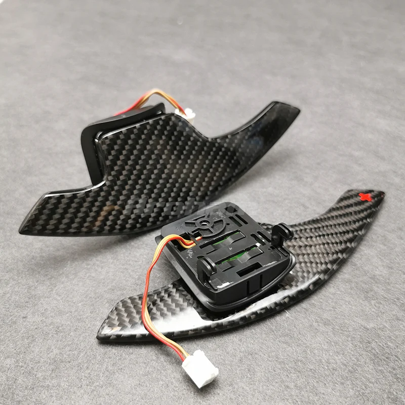 Palas de cambio fibra carbono Audi TT 8J OEM 8J0951527A - imagen 2
