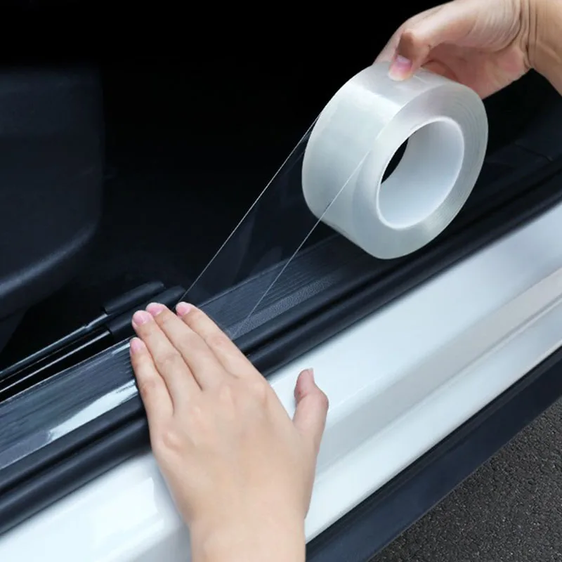 Pegatina transparente de protección para umbral y parachoques de coche