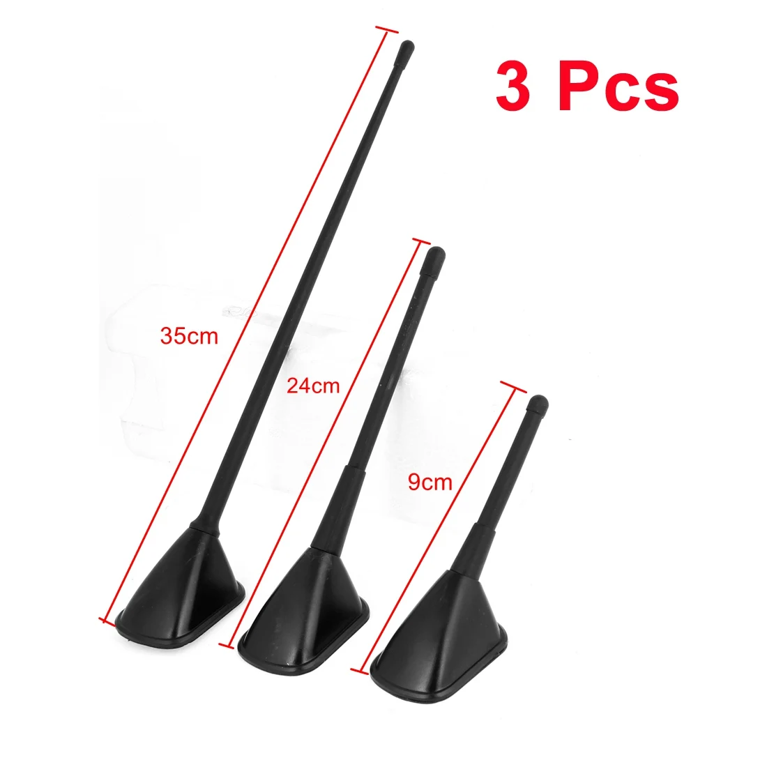 Antena decorativa de techo X Autohaux autoadhesiva para coche negra - imagen 5