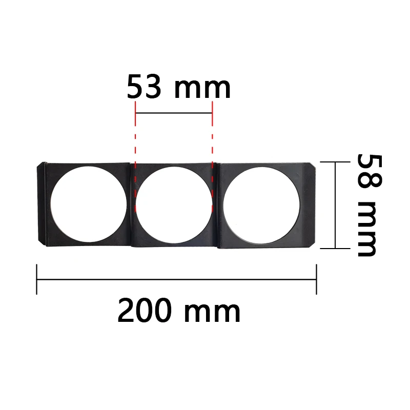Panel triple de relojes universal 52 mm – Portamedidores DIN - imagen 4