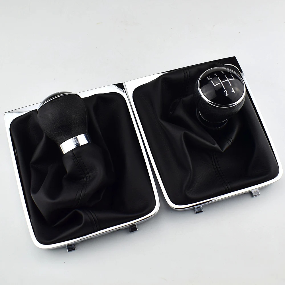 Pomo de cambio 5 y 6 velocidades negro marco polaina – VW Passat B6 - imagen 5