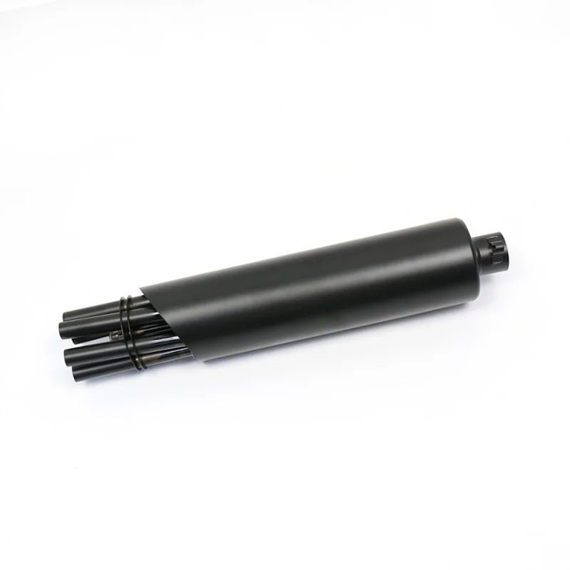 Silenciador de escape universal moto acero inoxidable Gatling negro - imagen 3