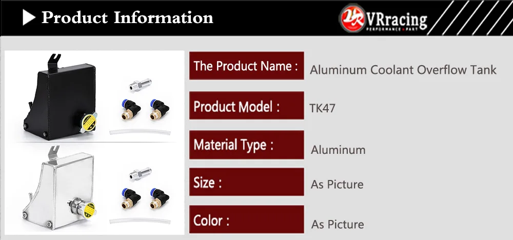 Depósito de desbordamiento de refrigerante de aluminio para Nissan