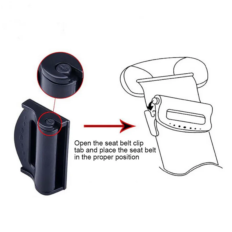 Clips de cinturón de seguridad de coche ajustables y fuertes de plástico, hebilla de cinturón de seguridad antideslizante, abrazadera Simple, Clip de fijación, estilo de coche, 2 uds. - imagen 4