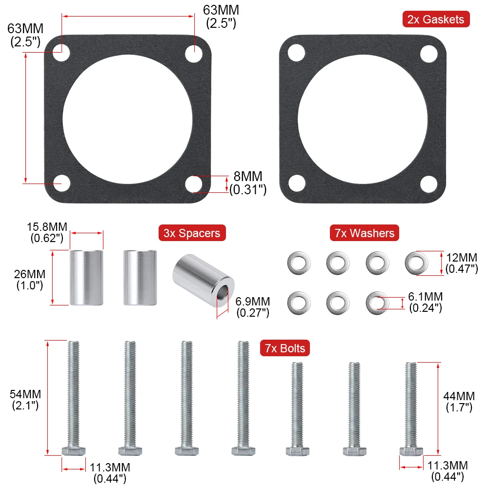 Espaciador aluminio acelerador 1 pulgada Jeep Wrangler TJ/XJ 4.0L - imagen 3