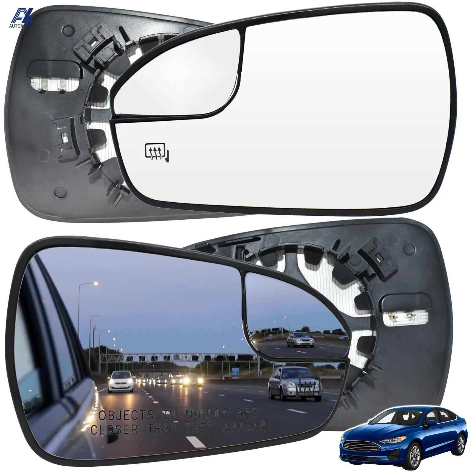 Espejo retrovisor lateral Ford Fusion 2013-2020 calefactado