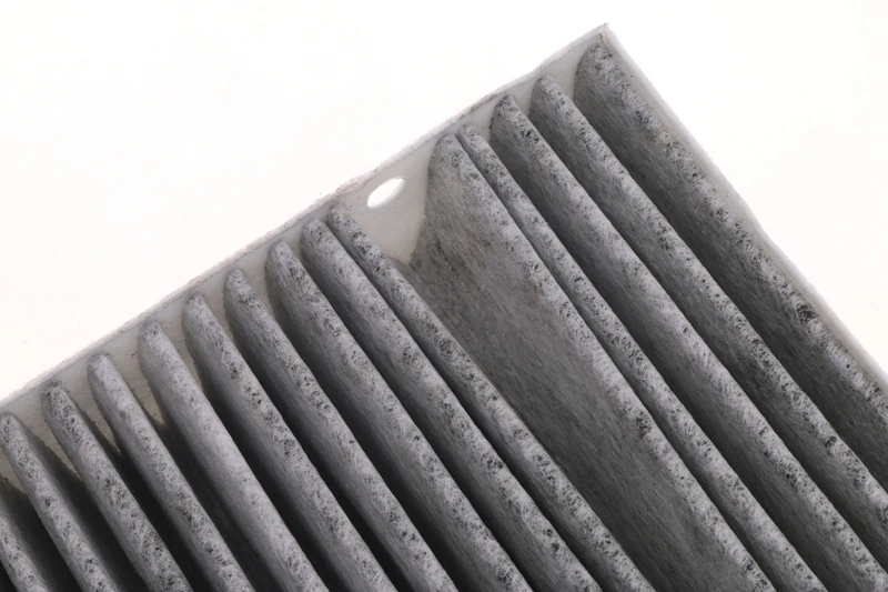 Vista del material de carbón activado