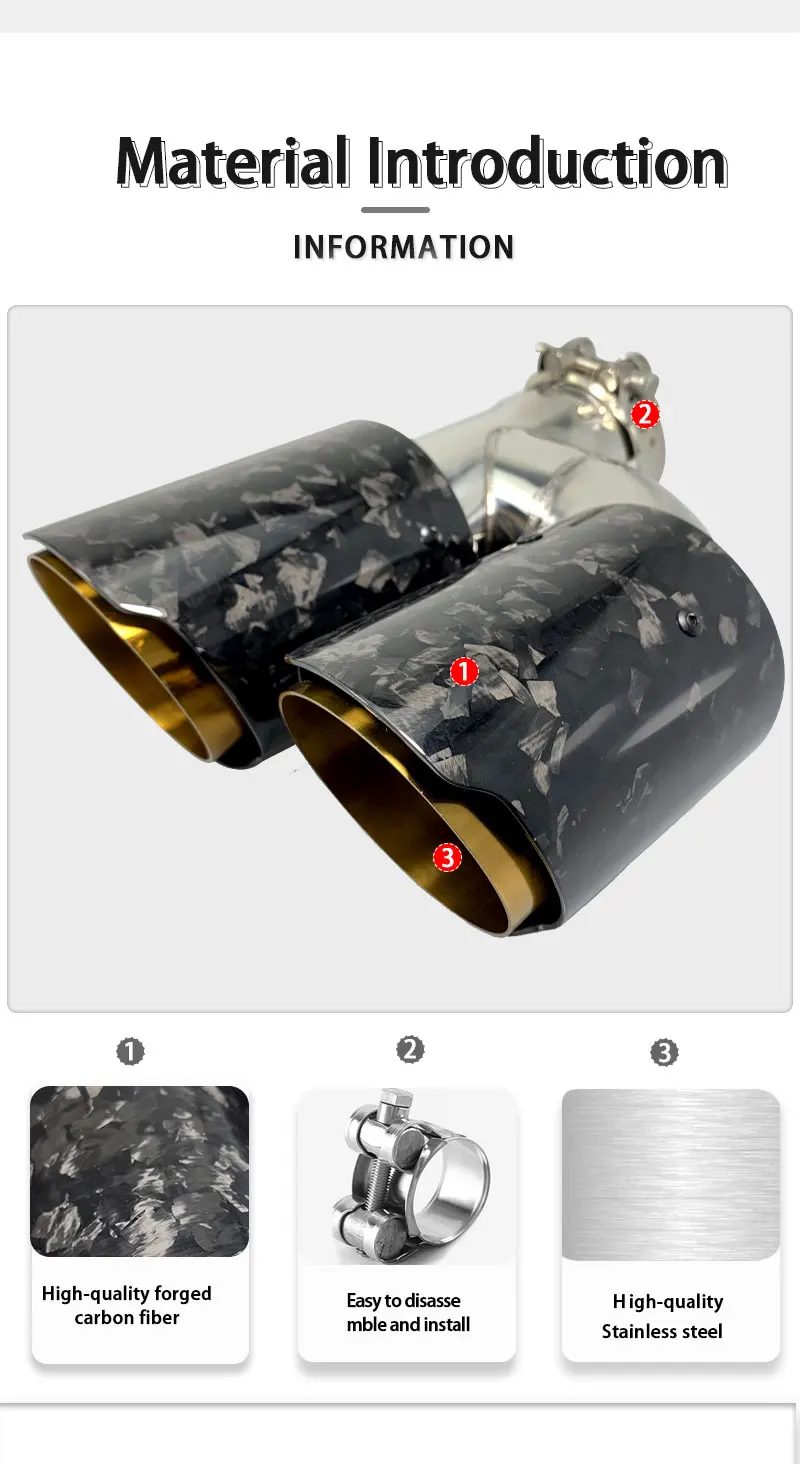 Detalle del diseño de doble salida para el tubo de escape