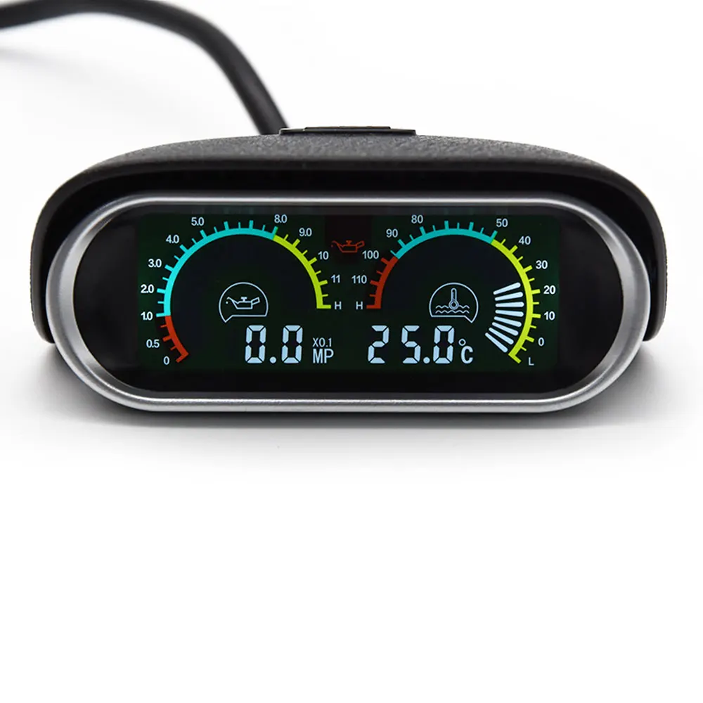 Indicador LCD instalado en el interior de un vehículo
