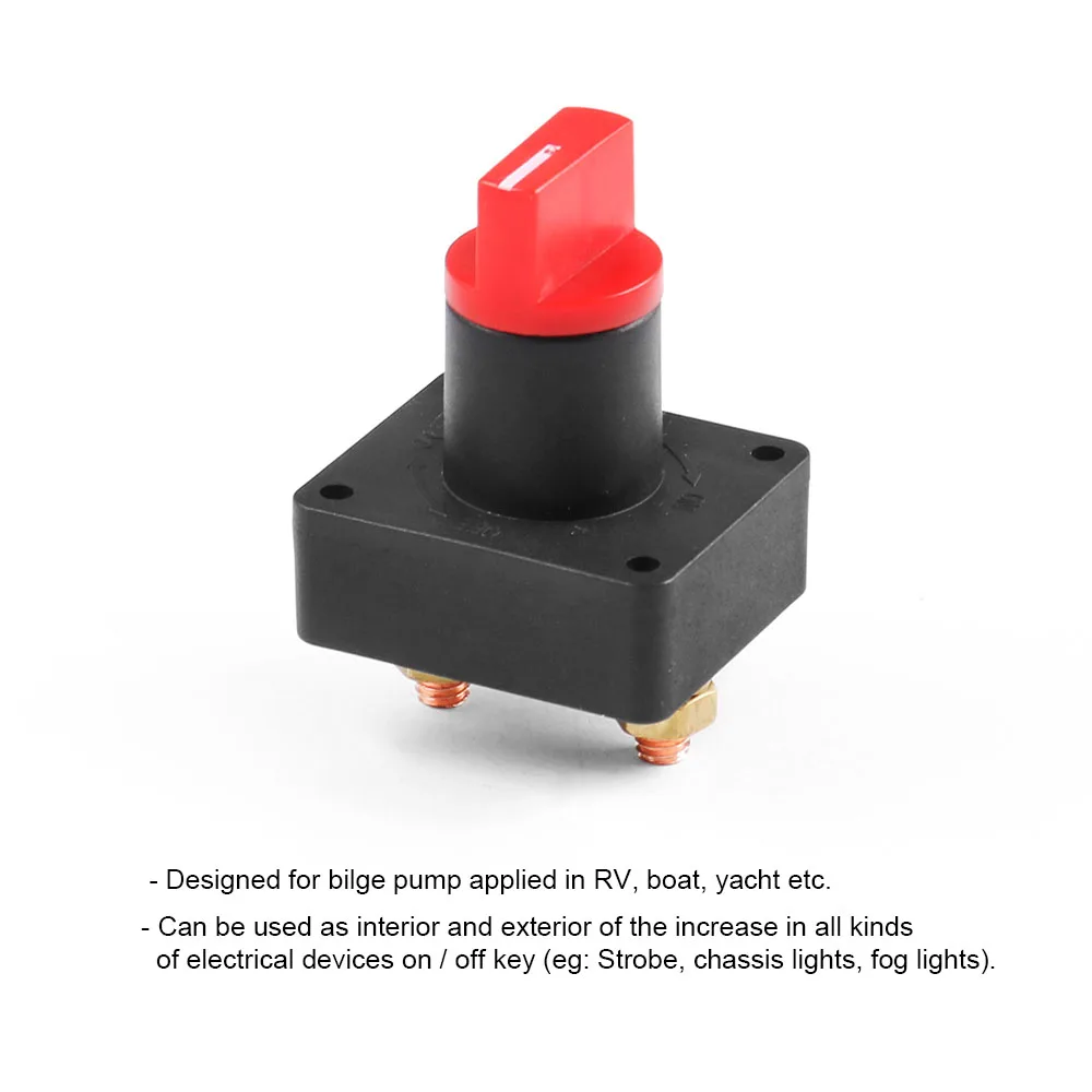 Interruptor corte batería 12V 100A impermeable para coche - imagen 3