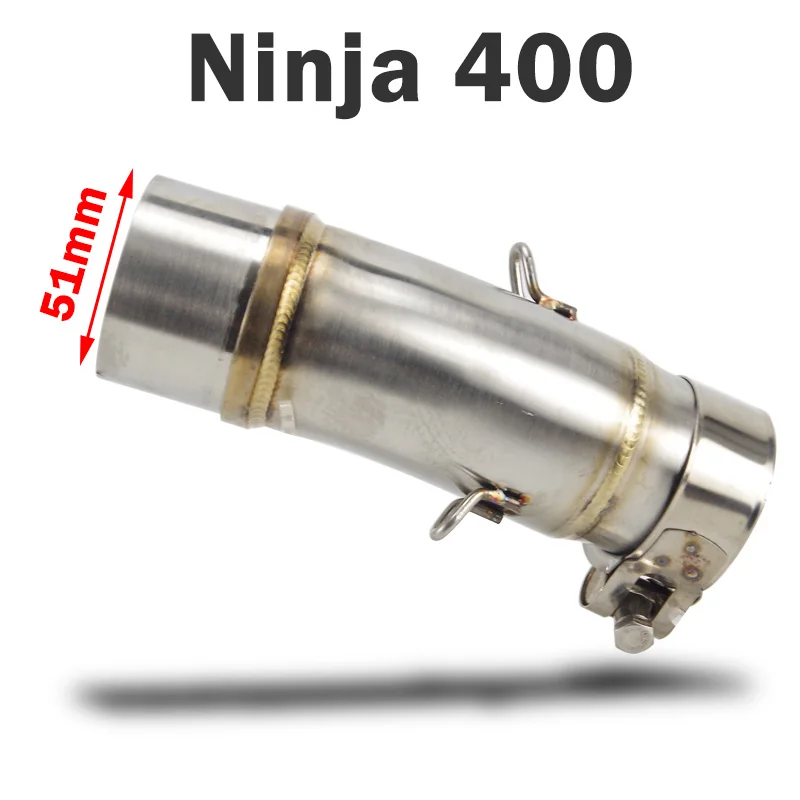 Tubo intermedio de escape para Kawasaki Ninja 400 y Z400 2018-2021