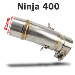 Tubo intermedio de escape para Kawasaki Ninja 400 y Z400 2018-2021