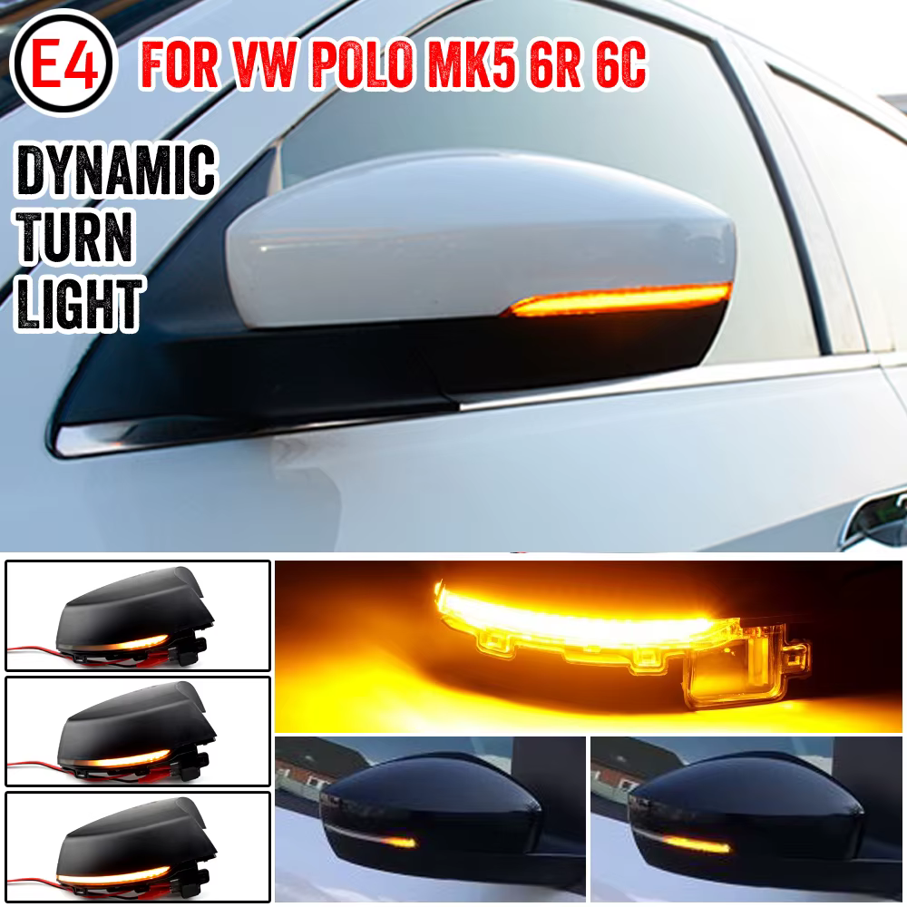 Intermitente dinámico LED para Volkswagen Polo 6R/6C (2010-2017)