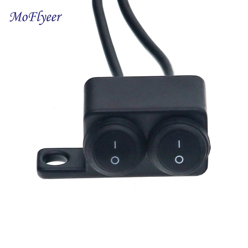 Interruptor dual MoFlyeer manillar moto impermeable