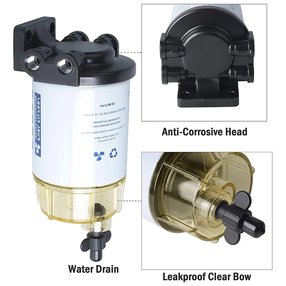 Filtro separador de agua S3213 para fuerabordas Mercury y Yamaha - imagen 4