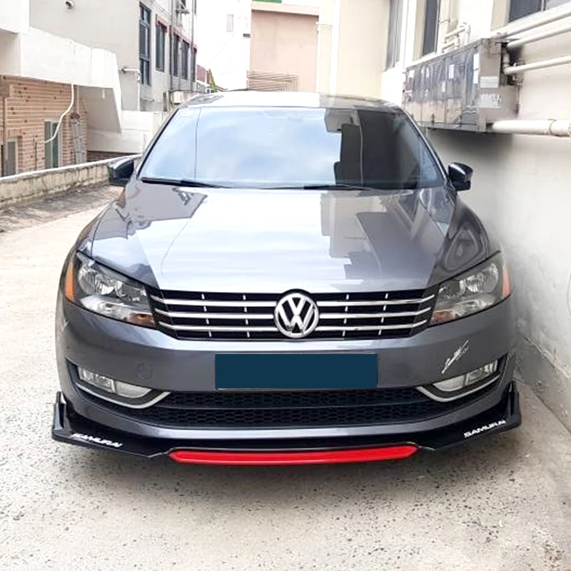 Protector del labio delantero de carbono para Volkswagen Passat B7 - imagen 2
