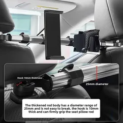 Soporte de reposacabezas trasero para tableta y móvil en coche