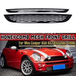 Rejilla parachoques delantero MINI One R50/R52/R53 negra panal