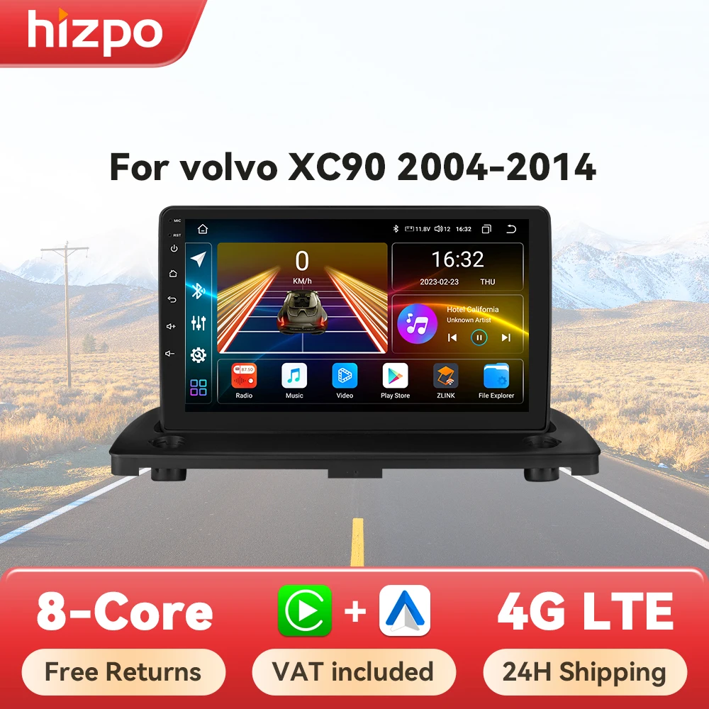 Hizpo Autoradio 2 DIN CarPlay y Android Auto para Volvo XC90 2004-2014
