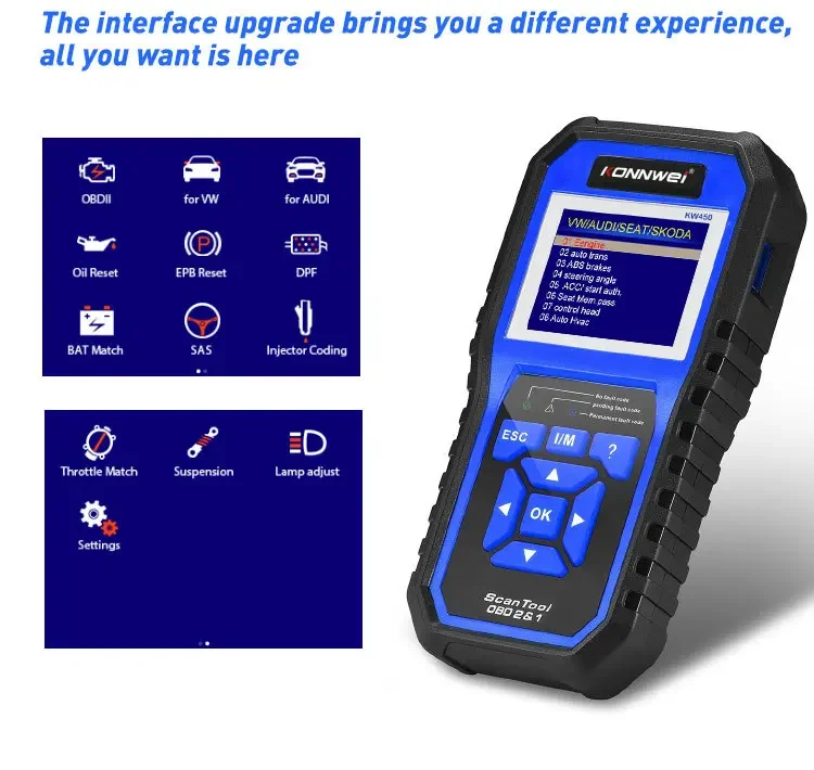 KW450 escáner diagnóstico OBD2 multifunción universal - imagen 4