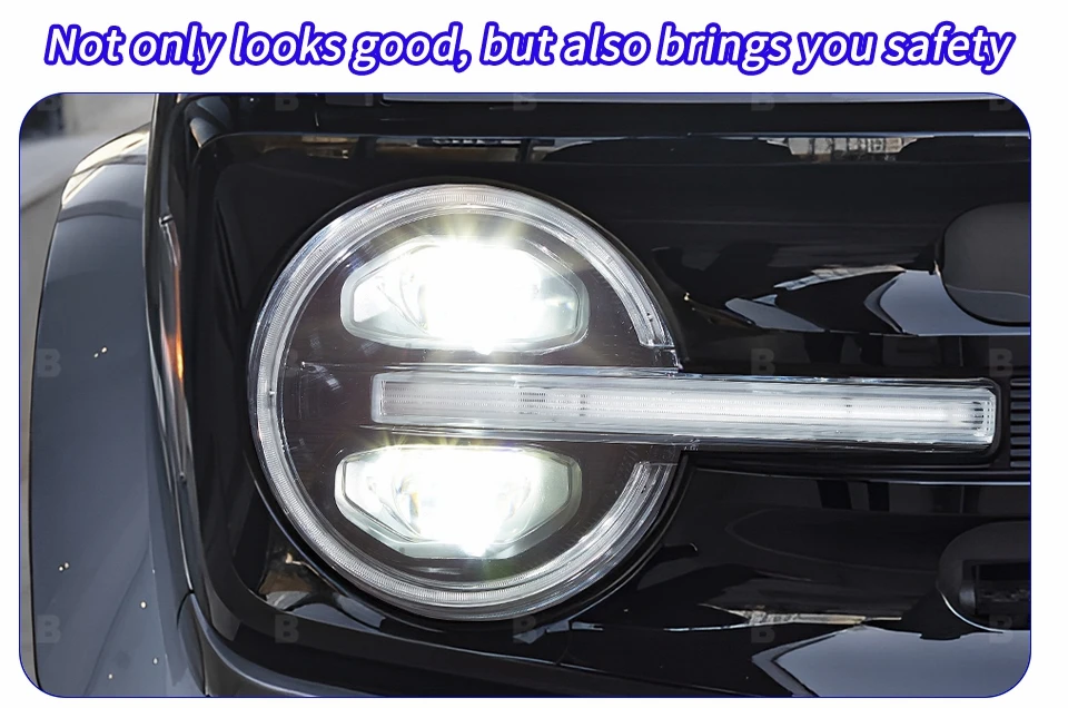 Luces delanteras para Ford Bronco 2021-2024, conjunto de lámparas delanteras LED