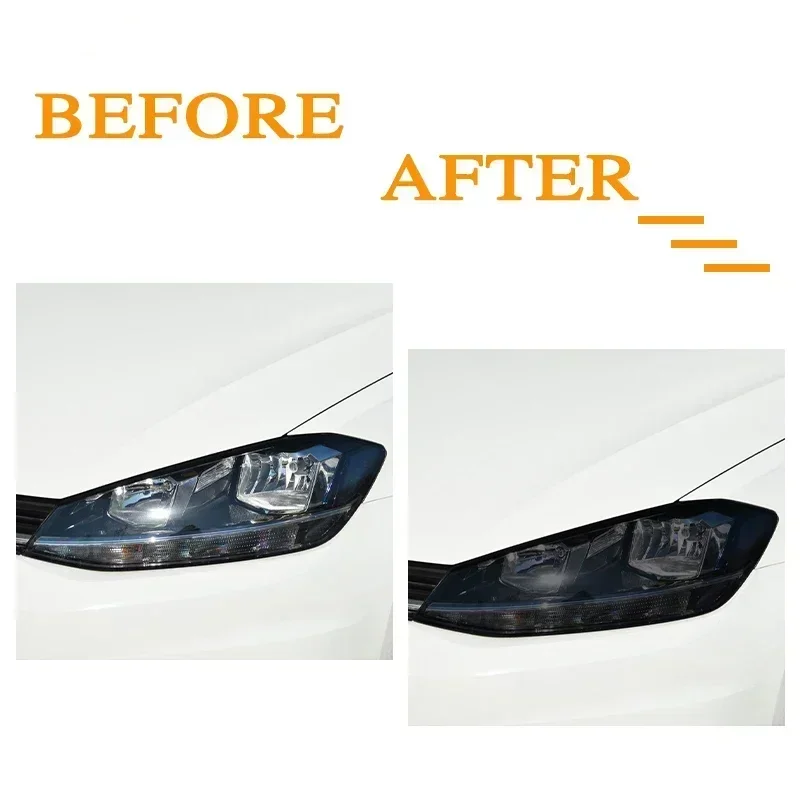 Película protectora de TPU negra ahumada para faros de Tiguan Facelift