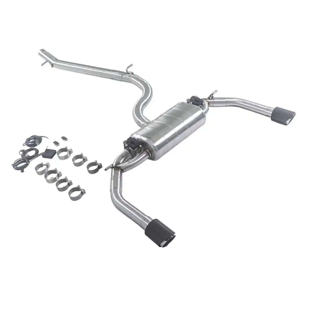 Puntas de escape GFC doble salida para Audi A3 Quattro 2.0T 2018