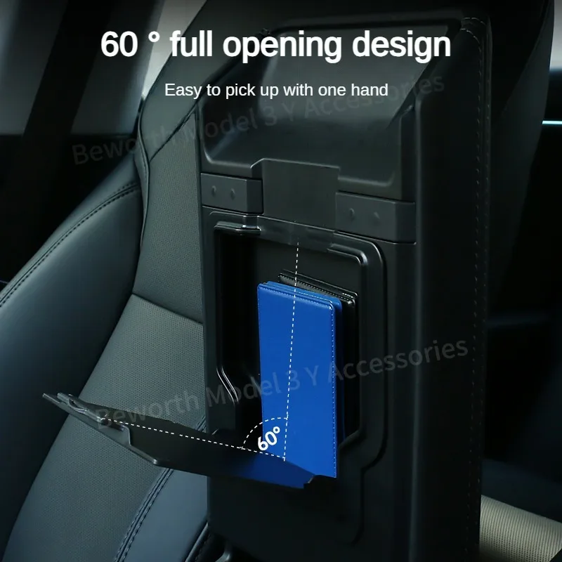 Reposabrazos oculto para Tesla Model 3 2024 - organizador de consola - imagen 2