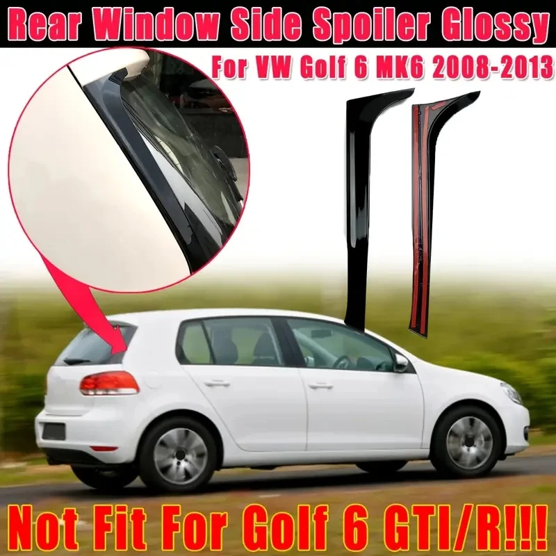 Alerón ventana trasera canard negro brillante para VW Golf 6 MK6