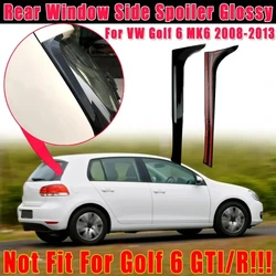 Alerón ventana trasera canard negro brillante para VW Golf 6 MK6