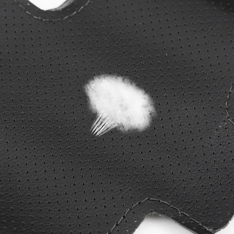 Funda volante Mazda cuero trenzado negro cosido a mano - imagen 4