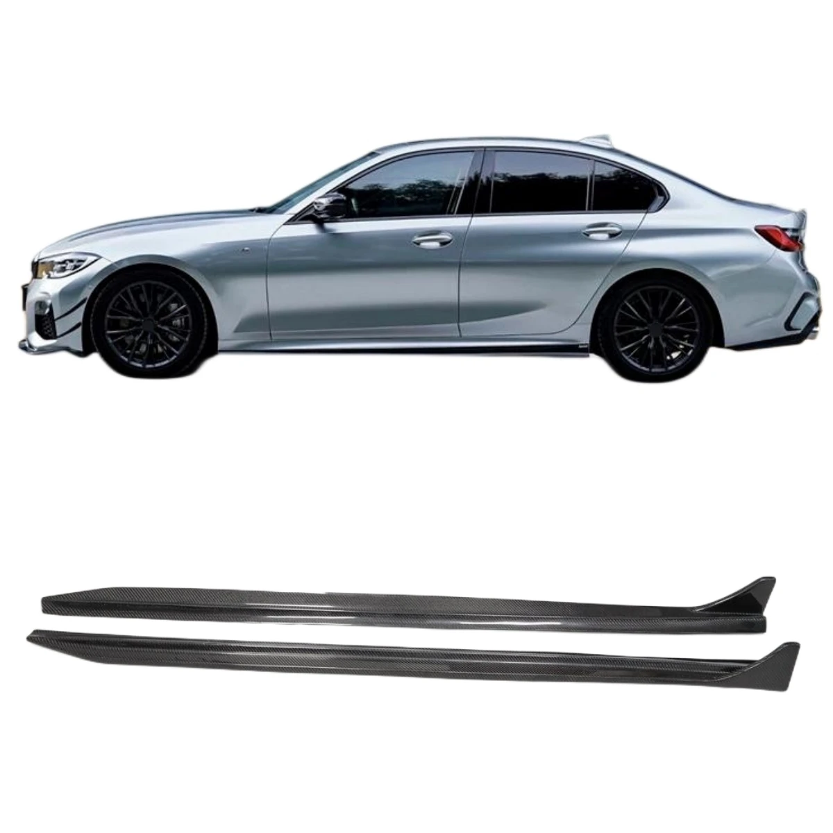KD Kit faldones laterales fibra de carbono para BMW Serie 3 G20/G28