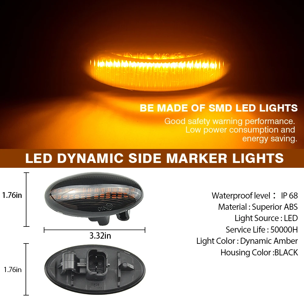 Detalle del efecto dinámico del intermitente LED