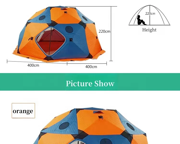 Venta al por mayor, tienda aislada para pesca en hielo, tienda de campaña para pesca en nieve a prueba de viento, refugio para Sauna para actividades al aire libre - imagen 2