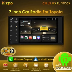 Hizpo 7 pulgadas Radio Android con GPS para Toyota 4Runner Camry RAV4