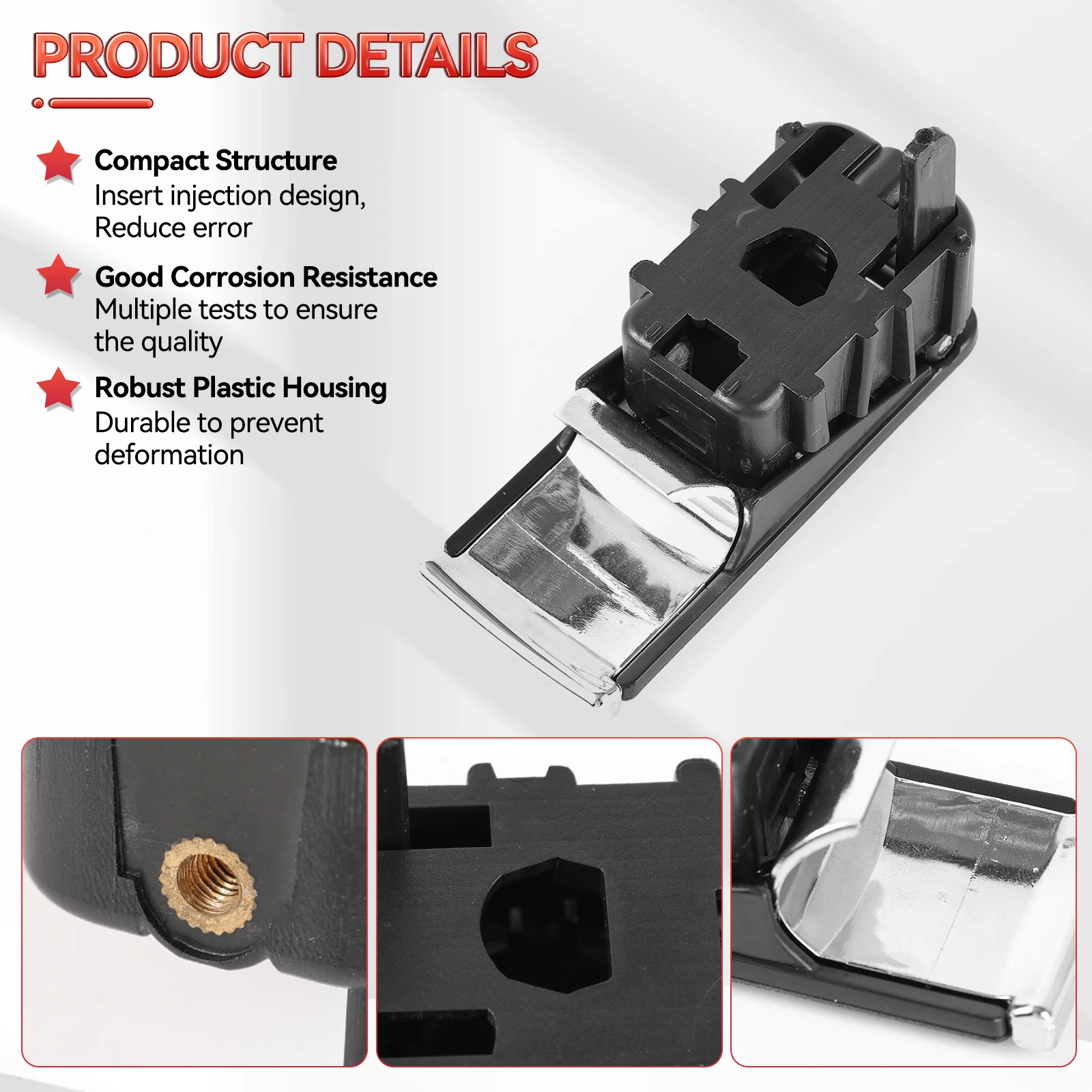 Extractor de caja de manija de tapa de bloqueo de guantera con volante a la izquierda sin orificio para Audi A4 8E B6 B7 2001-2007 8E1857131 accesorios de coche 8E1857131A - imagen 3