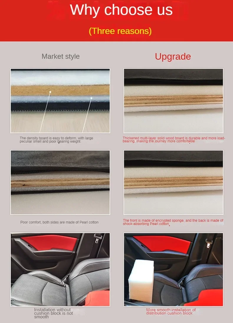 Cama extendida en asiento trasero mostrando superficie plana y acolchada