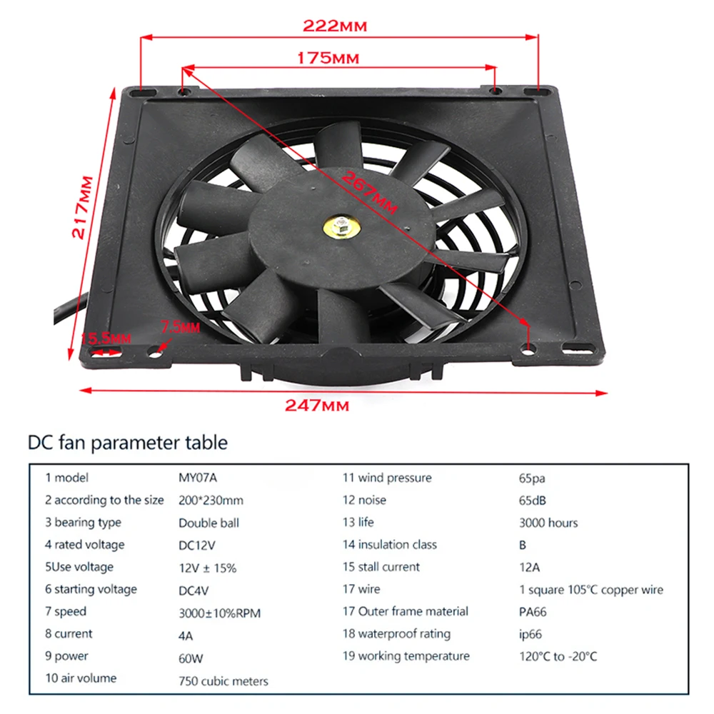 Ventilador auxiliar de refrigeración para moto KTM, Honda y Yamaha - imagen 2
