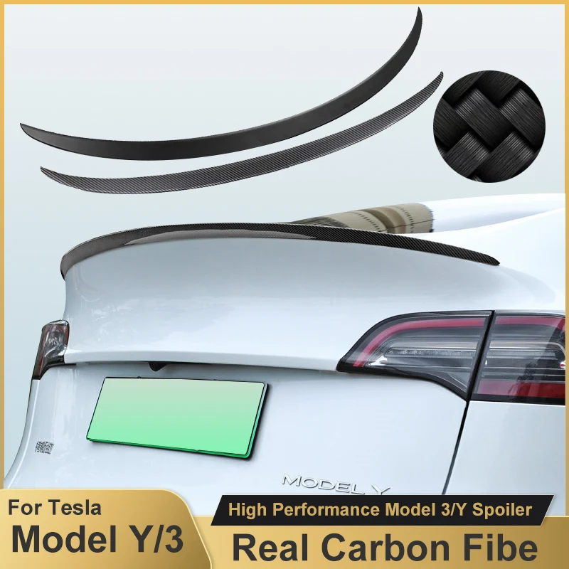 Tesla Alerón trasero Model 3/Y negro brillante de carbono – estilo