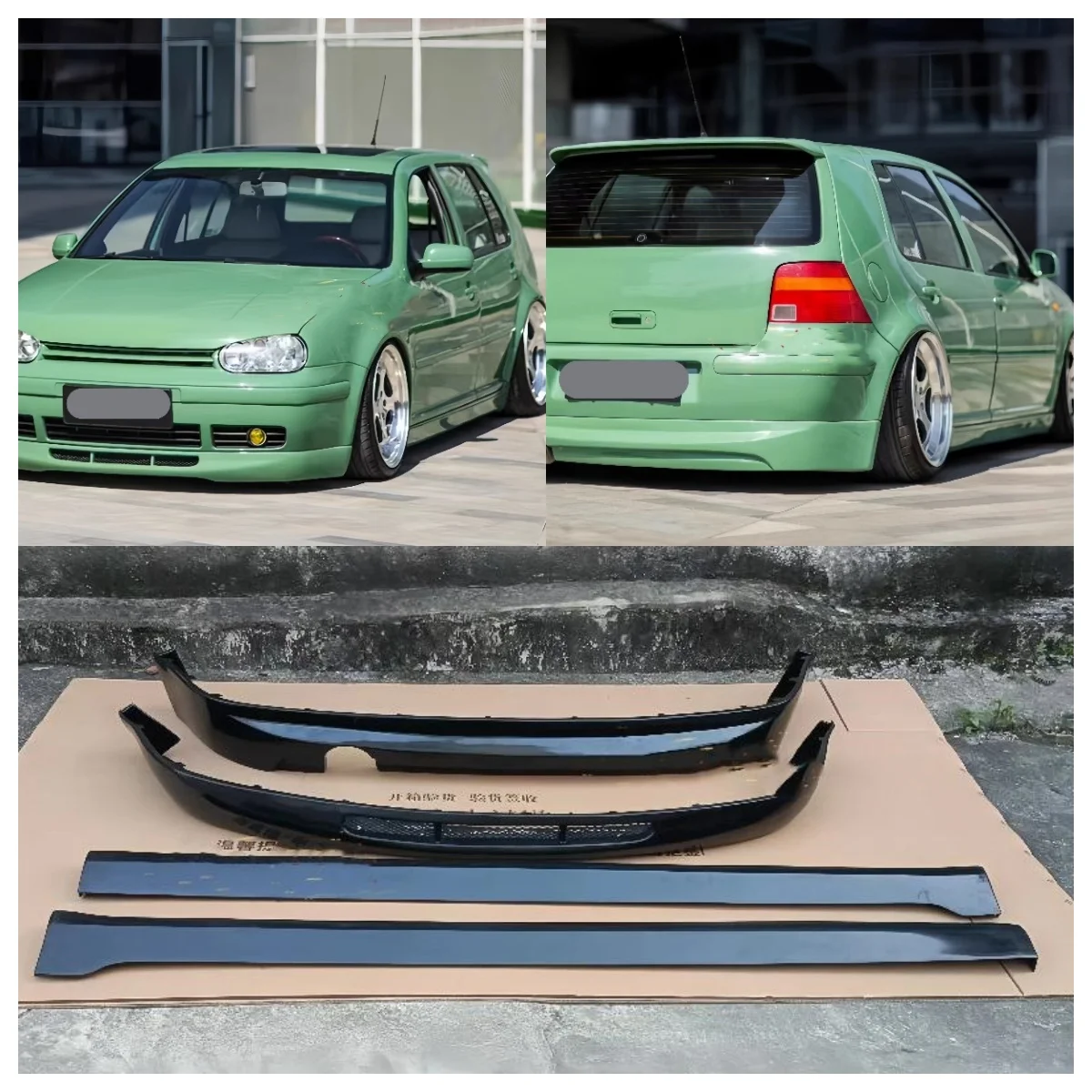 Kit carrocería VW Golf 4 2004-2008 con pala delantera y labio trasero