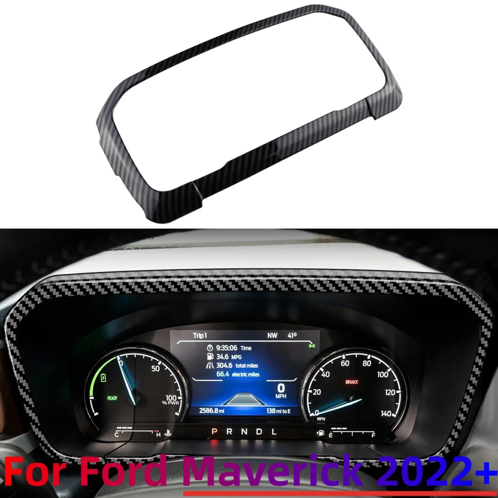 Embellecedor salpicadero fibra carbono ABS para Ford Maverick 2022-2024