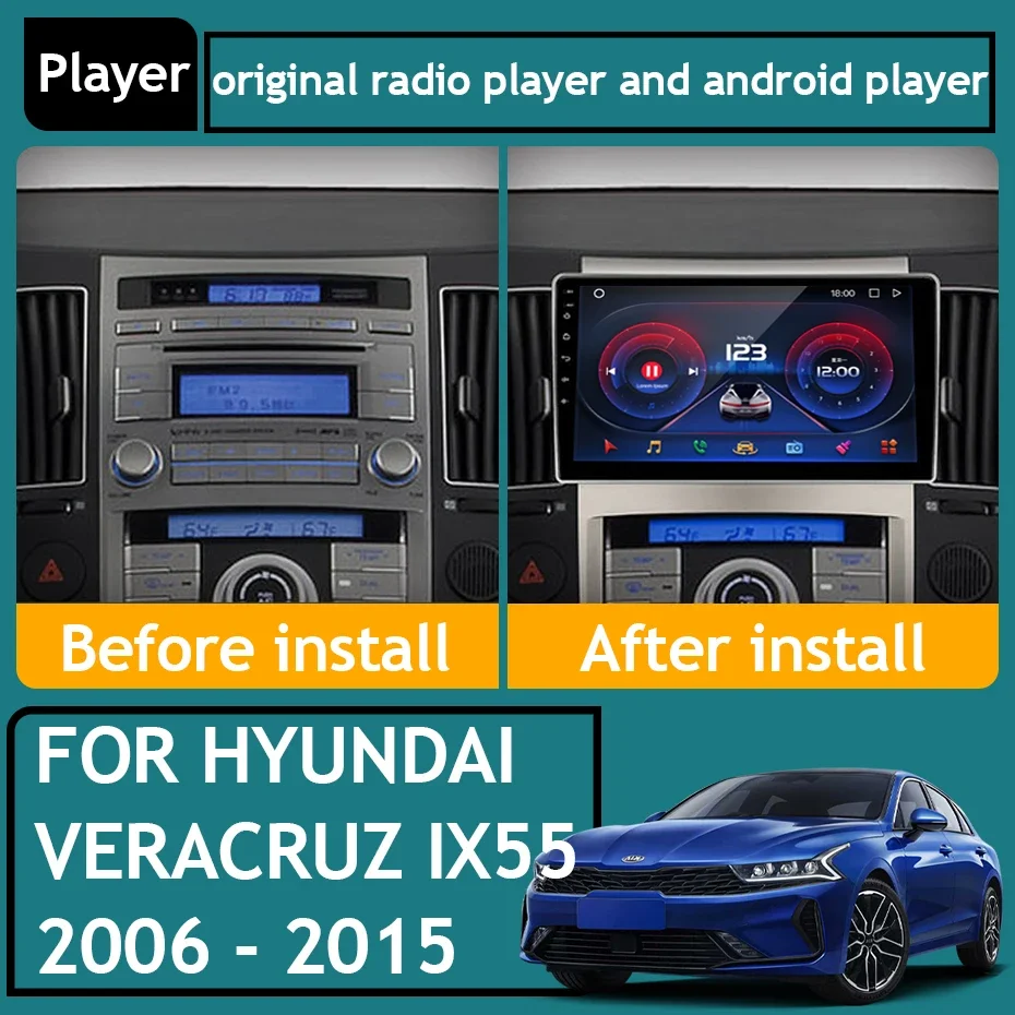 Radio GPS Android Carplay para Hyundai Veracruz ix55 2006-2015