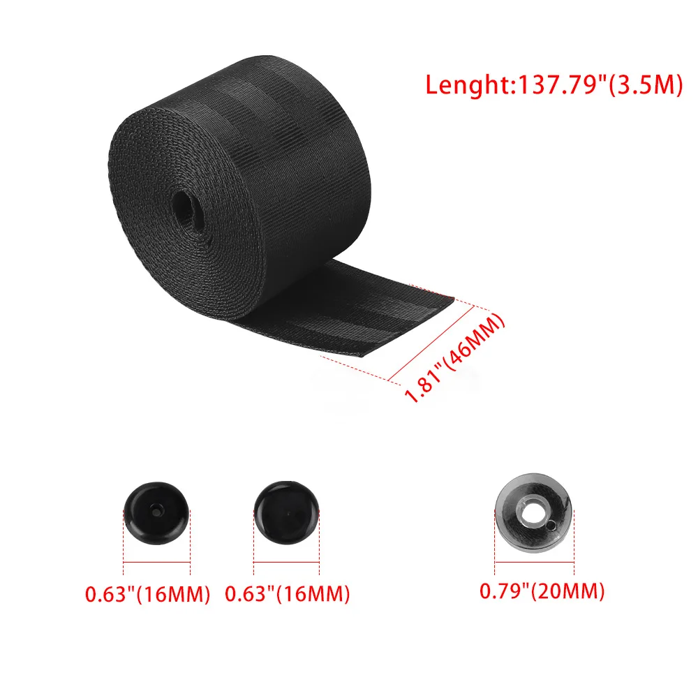 Cinturón de seguridad retráctil para asiento con correa de nailon - imagen 2